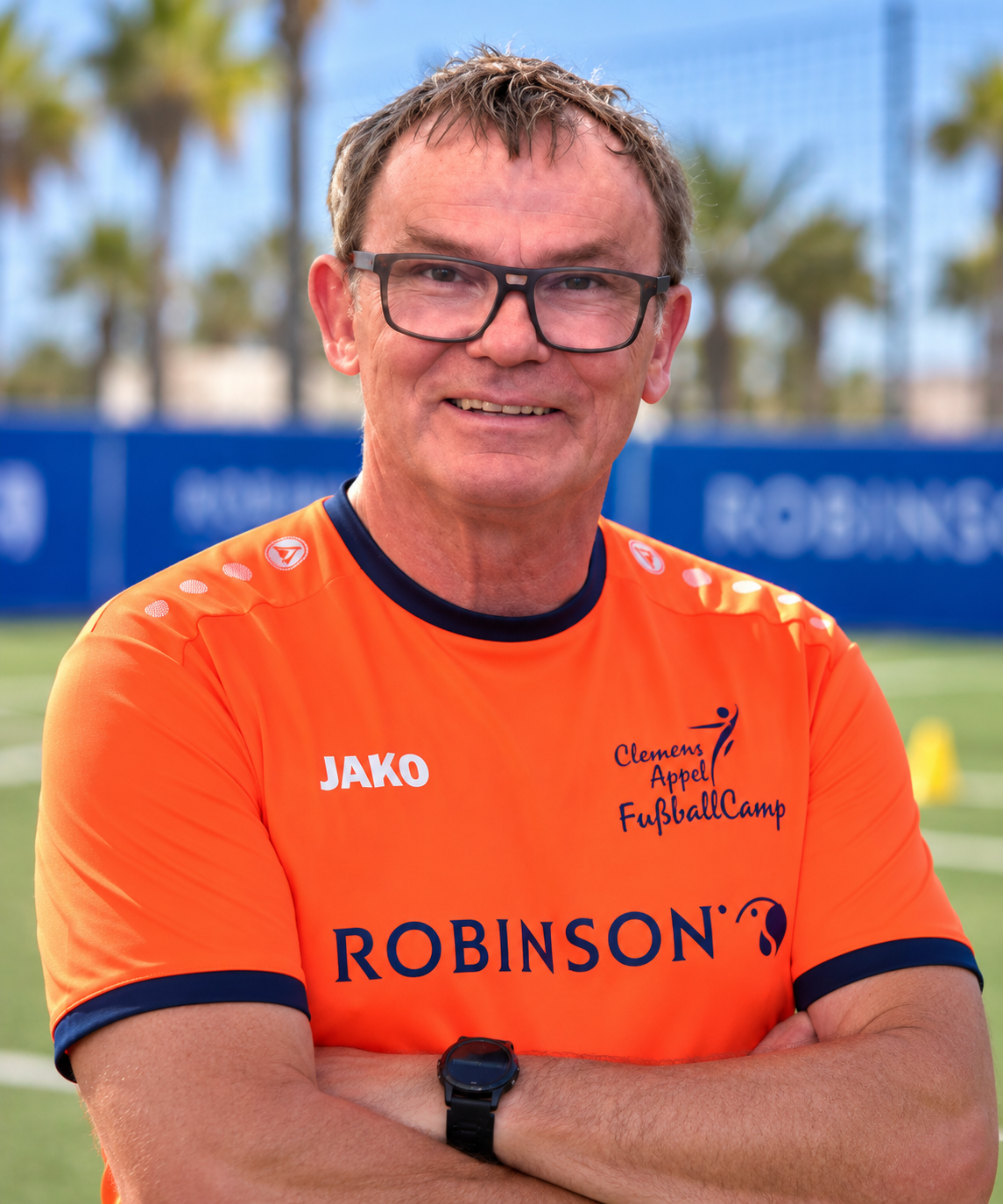 Porträt von Clemens Appel, Chef der Fußballschule und Fußballtrainer